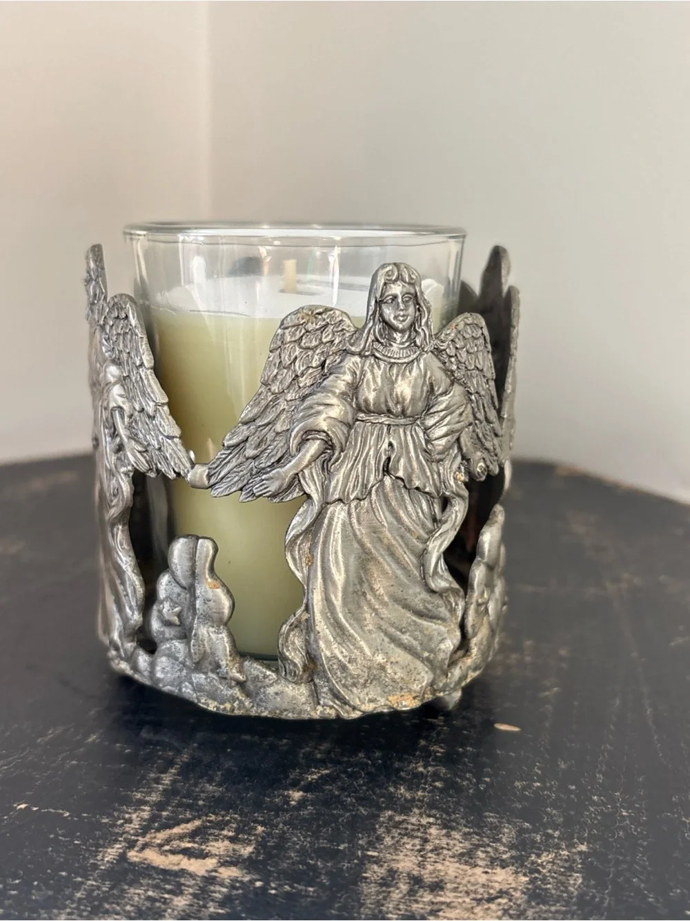 Silver Angel Candle Holder